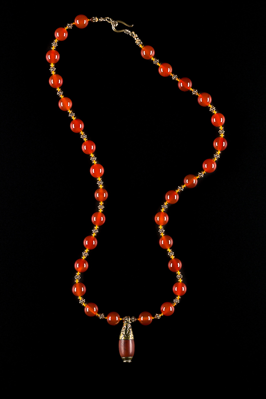Red & Gold Beaded Necklace
